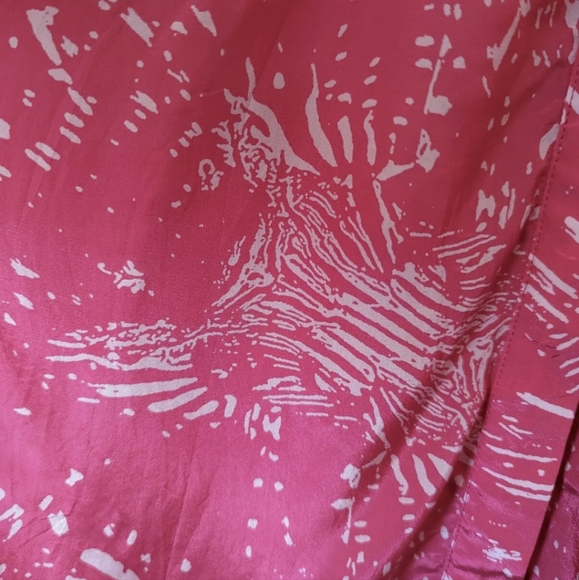 Religion Pink Zebra Retro Graphic Button Shirt Maxi Silky Dress | Size XXL / 18 - Picture 7 of 9
